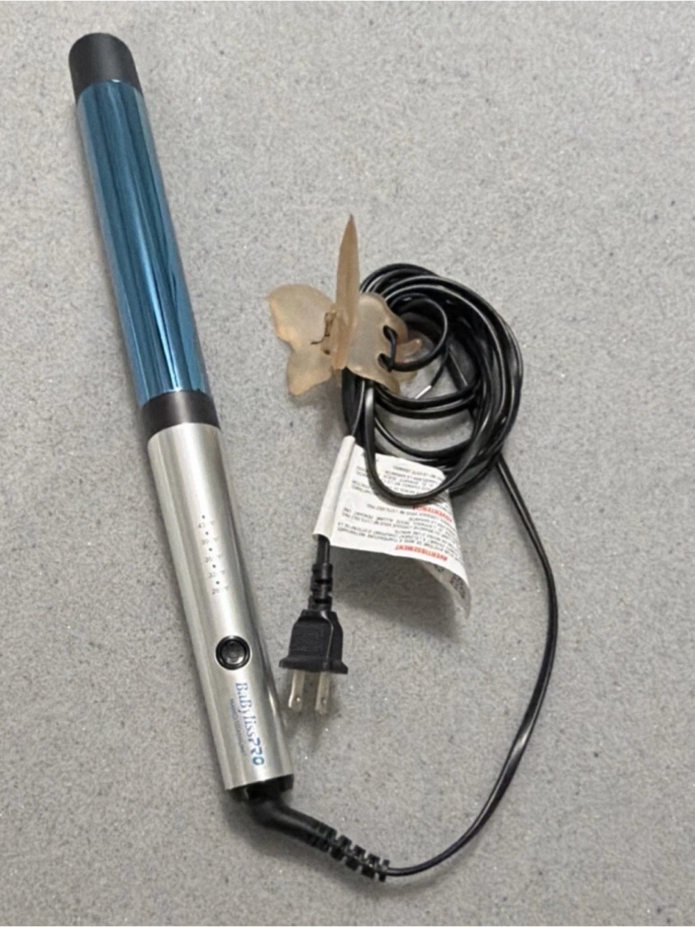 Babyliss Pro Nano Titanium 1-1/4" Curling Wand Corded 5 Heat Setting TESTED
